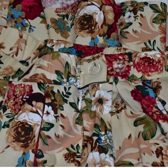 Taydey A Line Pleated Floral Skirt Size L - Picture 8 of 9